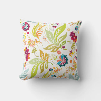 PixDezines retro flora/diy bakgrundsfärg Kudde