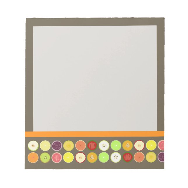 PixDezines retro-fruktjuice/dyy-bakgrund färg Anteckningsblock (Framsida)