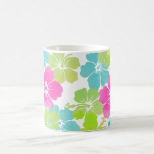 PixDezines retro hibiscus Kaffemugg