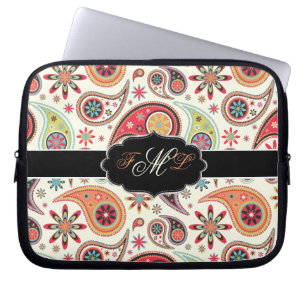 PixDezines Retro Paisley/DIY, bakgrund färg Laptop Fodral