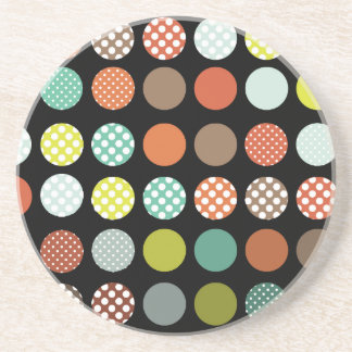 PixDezines Retro Polka dots/DIY-bakgrund färg! Underlägg