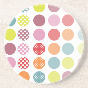 PixDezines Retro Polka dots/DIY-bakgrund färg! Underlägg Sandsten