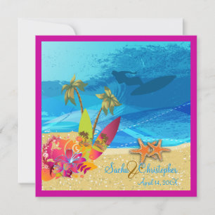 PixDezines Retro Surfers, destinationshändelser Inbjudningar