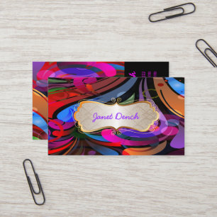 PixDezines Retro Swirls Visitkort