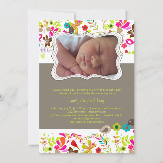 PixDezines retroträd/DIY-bakgrund+typsnitt Inbjudningar (Framsida)