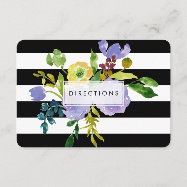 PixDezines-riktningar blommigt mitzvah/DIY-ramplåt Tilläggskort (Framsida)