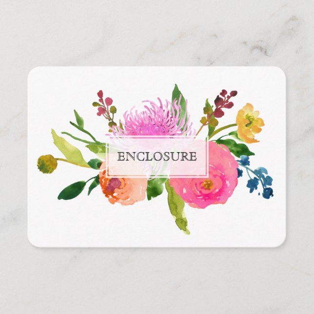 PixDezines riktningar mitzvah/ blomvattenfärg Tilläggskort (Framsida)