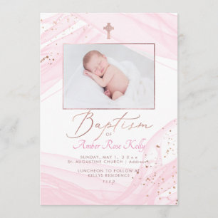 PixDezines Ro Guld Celtic Kor Baptism Inbjudningar