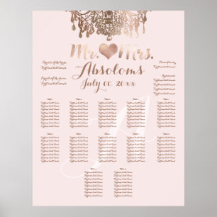 PixDezines Ro Guld Chandelier/Heart/DIY Bckgrand Poster