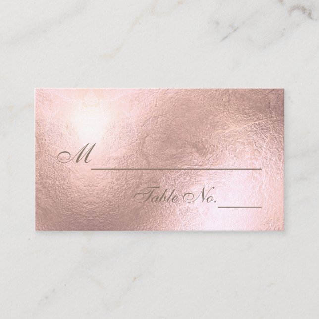 PixDezines Ro Guld/Faux Foil/PlaceCards Placeringskort (Framsida)