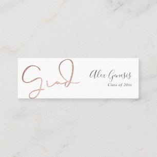 PixDezines Ro Guld Grad Namn-kort Mini Visitkort