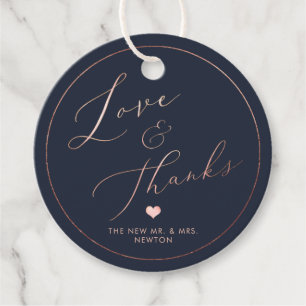 PixDezines Ro Guld Luxe Calligraphy Tack Gåvor Etiketter