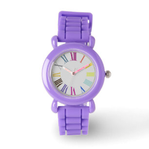 PixDezines roman numeros/diy bakgrund färg Armbandsur
