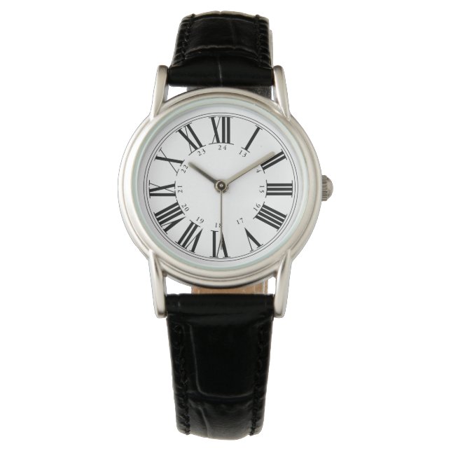 PixDezines Roman Numeros+militär tid Armbandsur (Framsida)