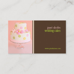 PixDezines Rosa Bröllop Cakes Visitkort