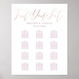 PixDezines  Rosa Calligraphy, sätesdiagram Poster