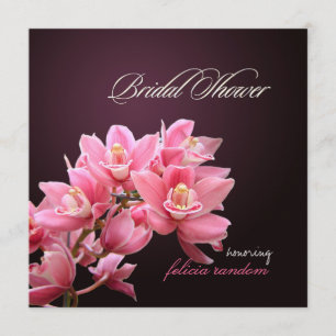 PixDezines rosa cymbidium/orchids/diy-händelser Inbjudningar