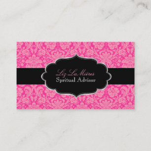 PixDezines Rosa Désirée Damask/DIY-färg Visitkort