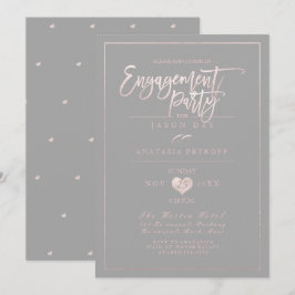 PixDezines  Rosa+DIY Färg/Förlovningsfest Inbjudningar