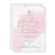 PixDezines Rosa H2 Christening+1:a födelsedagen