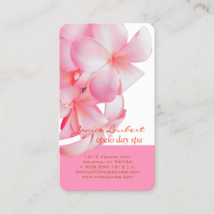 PixDezines ROSA KONA PLUMERIAS Visitkort