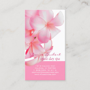 PixDezines ROSA KONA PLUMERIAS Visitkort