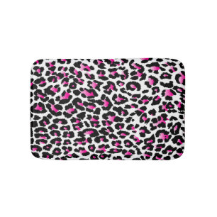 PixDezines rosa leopard/DIY bakgrund färg Badrumsmatta