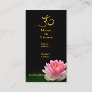 PixDezines Rosa Lotus, meditativ hälare Visitkort