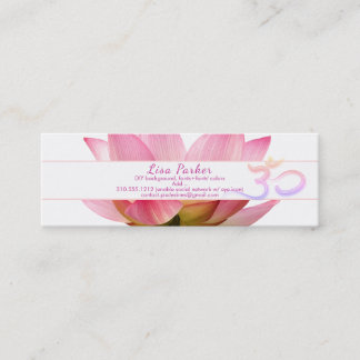 PixDezines rosa lotus, Om yoga, friskare Mini Visitkort