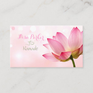 PixDezines rosa lotus, Om yoga, friskare Visitkort