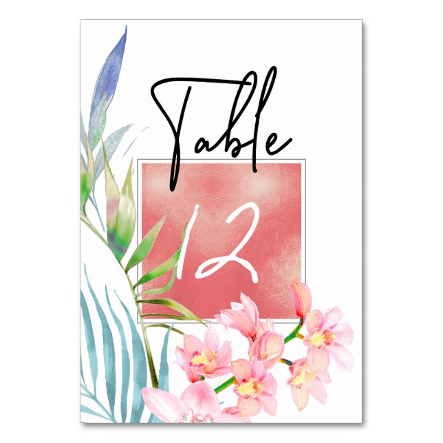 PixDezines Rosa Orchid Bord nr. Bordsnummer (Baksidan)