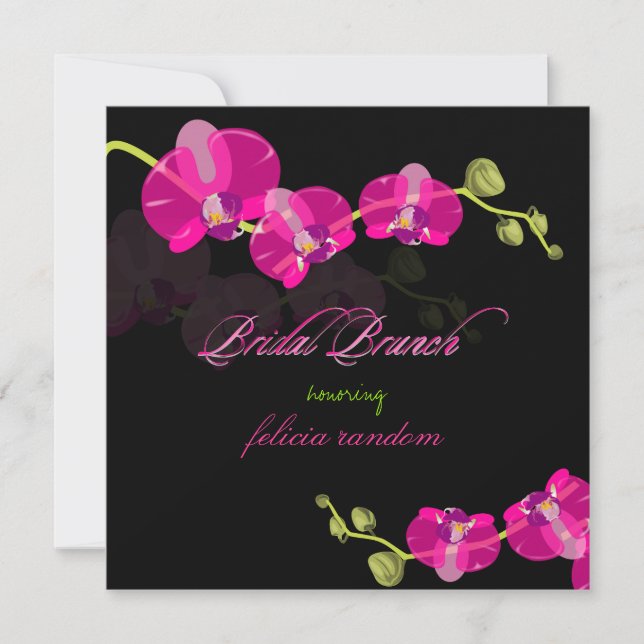 PixDezines rosa orchid/möhippa brunch/diy färg! Inbjudningar (Framsida)