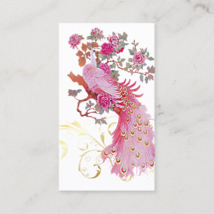 PixDezines rosa peacock/Diy background färg Visitkort