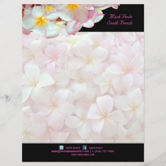 PixDezines rosa plumeria/strandstation/diy colo Brevhuvud