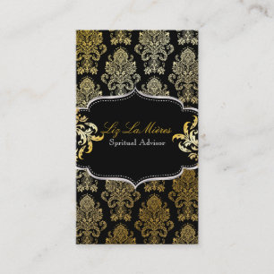 PixDezines Rosa Victorian Damask/DIY färg Visitkort