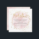 PixDezines Rosa Watercolor Guld Dust Bat mitzvah Inbjudningar<br><div class="desc">PixDezines är en borstad vattenfärg i blekens rosa med faux guld stoft ramar och konetti. Modern och snyggt kalligrafi Bat mitzvah. Se filter för att ändra en bilds ton. Med vår dynamiska design kan du redigera all inslag. Copyright © 2022 PixDezines™. Alla rättigheter förbehållna.</div>