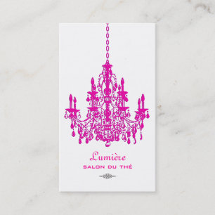 PixDezines Rosa+White Chandelier/DIY-bakgrund Visitkort