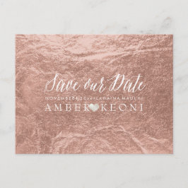 PixDezines Roséguld/Fals Folie/Spara Datum Meddelande Vykort