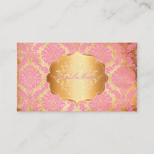 PixDezines Rosett damask/fals pergament Visitkort