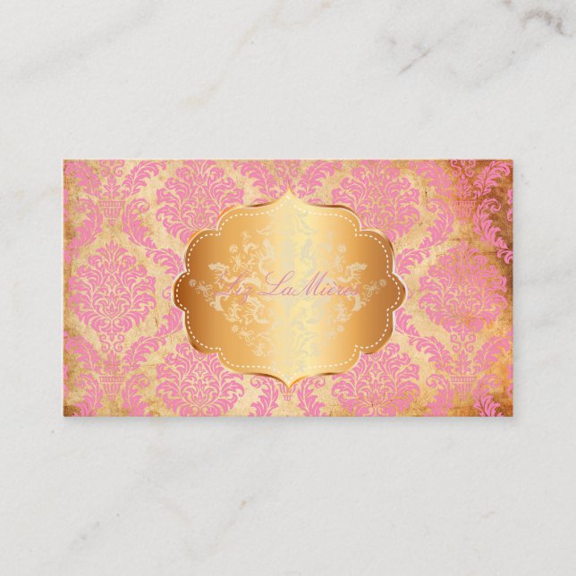 PixDezines Rosett damask/fals pergament Visitkort (Framsida)
