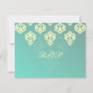 PixDezines Rossellini Damask RSVPs för 5 x 7 inbju OSA Kort