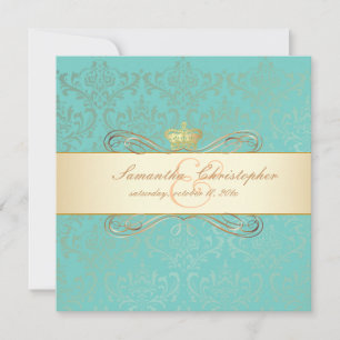 PixDezines Rossi Damask/DIY bakgrundsbild färg, ak Inbjudningar