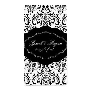 PixDezines Rossi Damask/DIY/black+white Fraktsedel