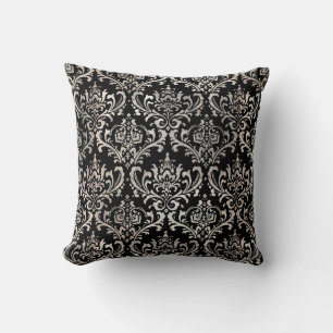 PixDezines Rossi Damask/Faux Silver Kudde