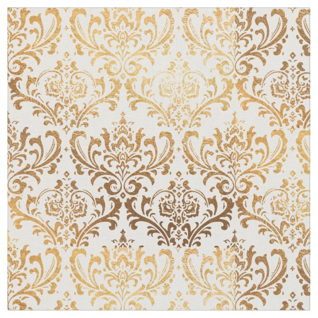 PixDezines Rossi Damask/Guld Tone Tyg (Närbild)
