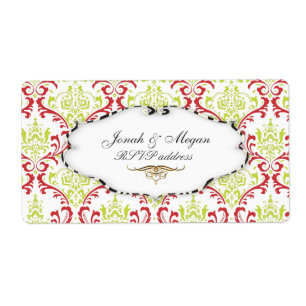 PixDezines Rossi Damask Jristmas Fraktsedel