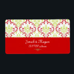 PixDezines Rossi Damask jul|DIY bckgrand Fraktsedel<br><div class="desc">PixDezines rossi damask christmas christmas-etiketter med DIY-bakgrund trim färg. Om du vill se en ny skuggning klickar du >> på "anpassa den" och går sedan till "redigera" där och väljer "bakgrund" om du vill se ett färg-diagram.com™ och PixDezines™ på zazzle.</div>