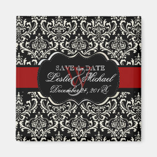 PixDezines Rossi Damask, Spara Magnet