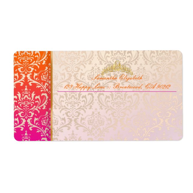 PixDezines rossi damask+tiara Fraktsedel (Framsidan)