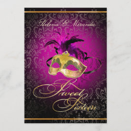 PixDezines Rossi Sweet 16 maskerad/DIY färg!! Inbjudningar